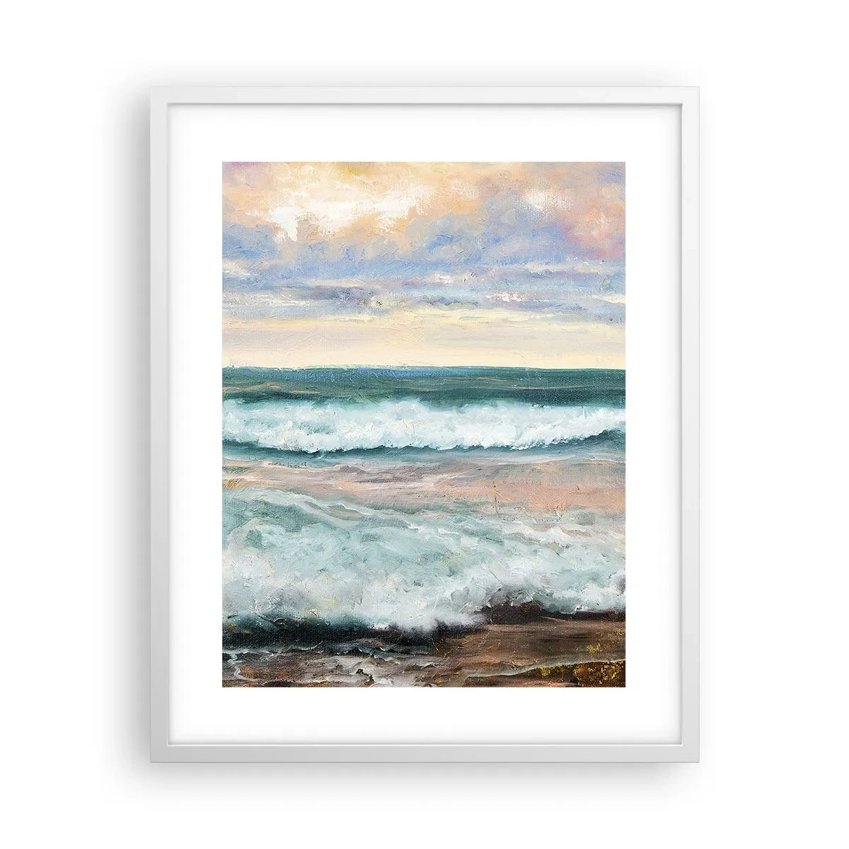 Plakat i hvid ramme - Her vil du glatte din sjæl - 40x50 cm