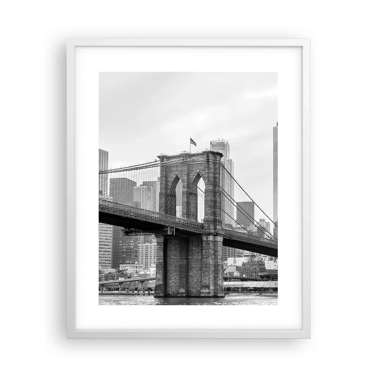 Plakat i hvid ramme - New York stemning - 40x50 cm