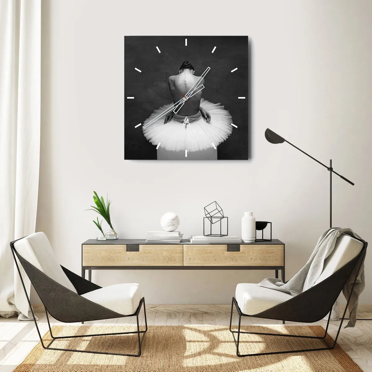 Vægur, Uret - Blomstrer nu - 30x30 cm