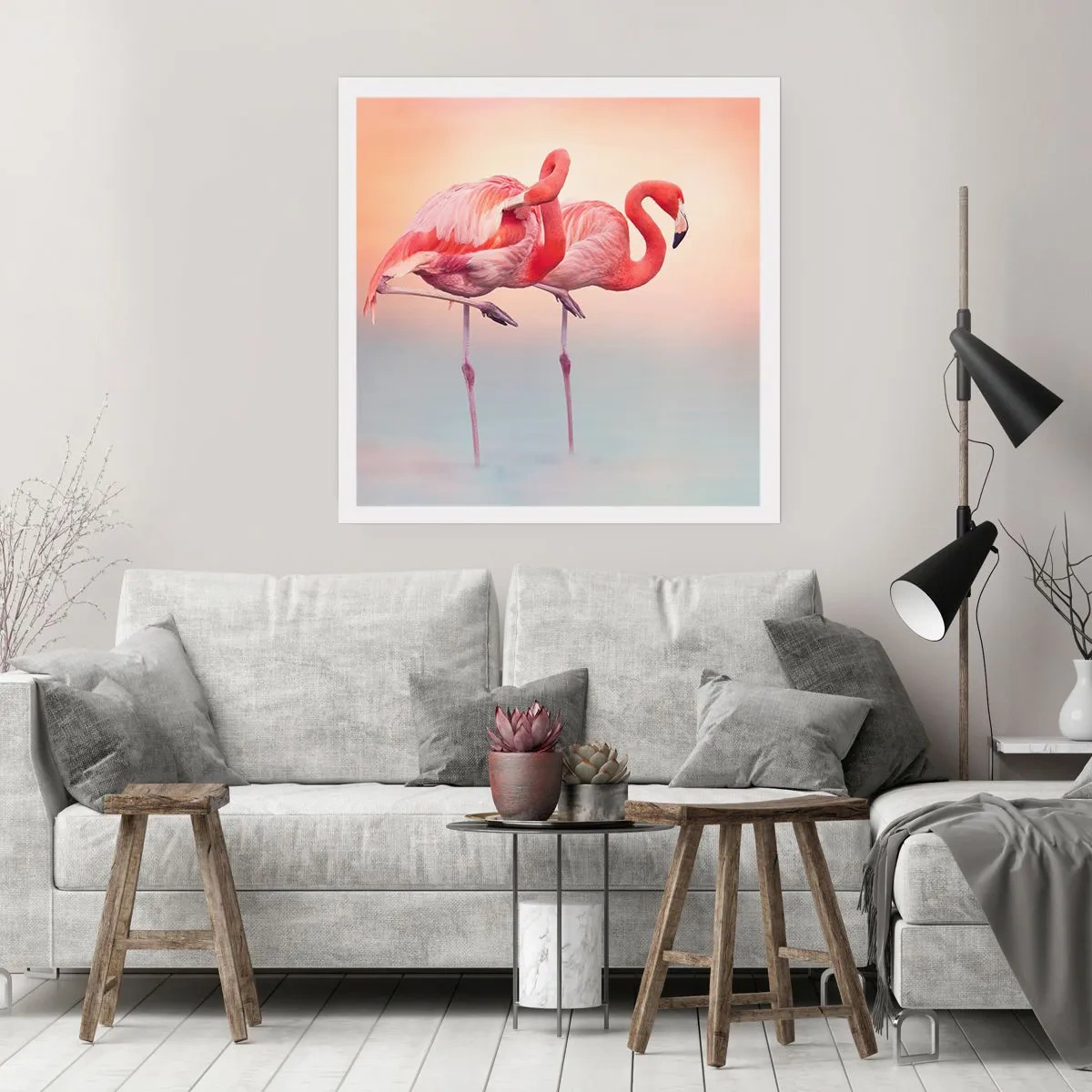 Plakat - I farven af den nedgående sol - 60x60 cm