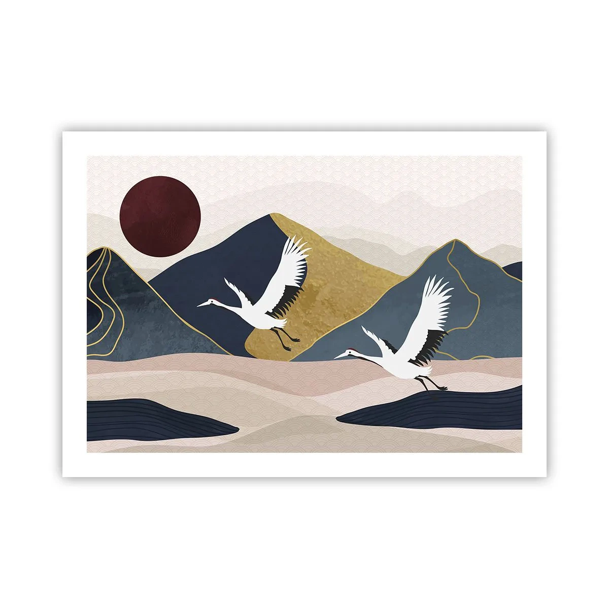 Plakat - Og dagen er igen FLØJET af sted - 70x50 cm