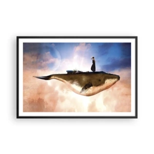 Plakat i sort ramme - En surrealistisk rejse - 91x61 cm