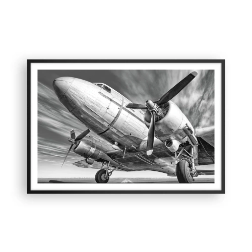 Plakat i sort ramme - Altid klar til at flyve - 91x61 cm