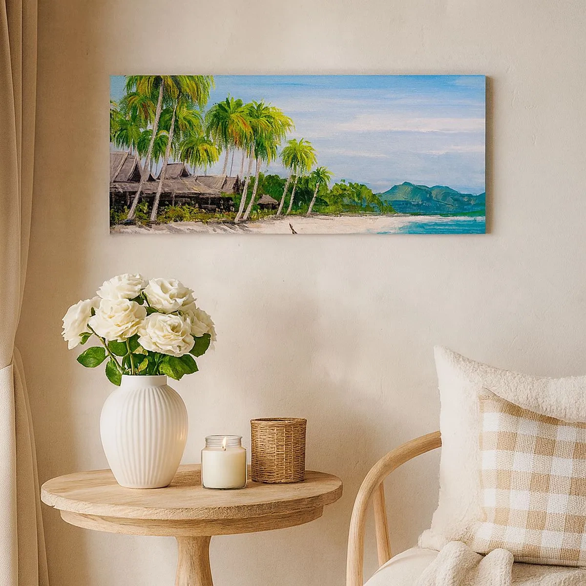 Lærredstryk - Billede på lærred - En eksotisk drøm - 100x40 cm