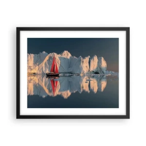 Plakat i sort ramme - På kanten af verden - 50x40 cm