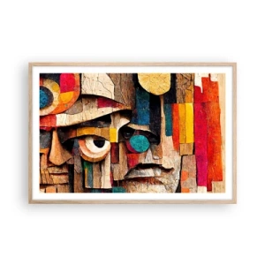 Plakat i ramme af lyst egetræ - Jeg kan se dig... - 91x61 cm