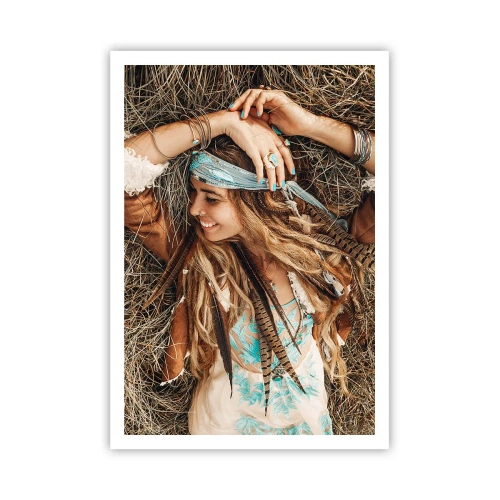 Plakat - På vej til kærlighedens sommer - 70x100 cm