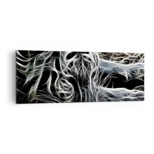 Lærredstryk - Billede på lærred - En undersøgelse af kattens lethed - 140x50 cm