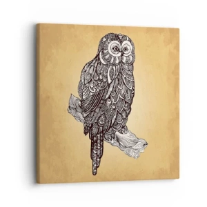 Lærredstryk - Billede på lærred - Indviklede ornamenter af visdom - 30x30 cm