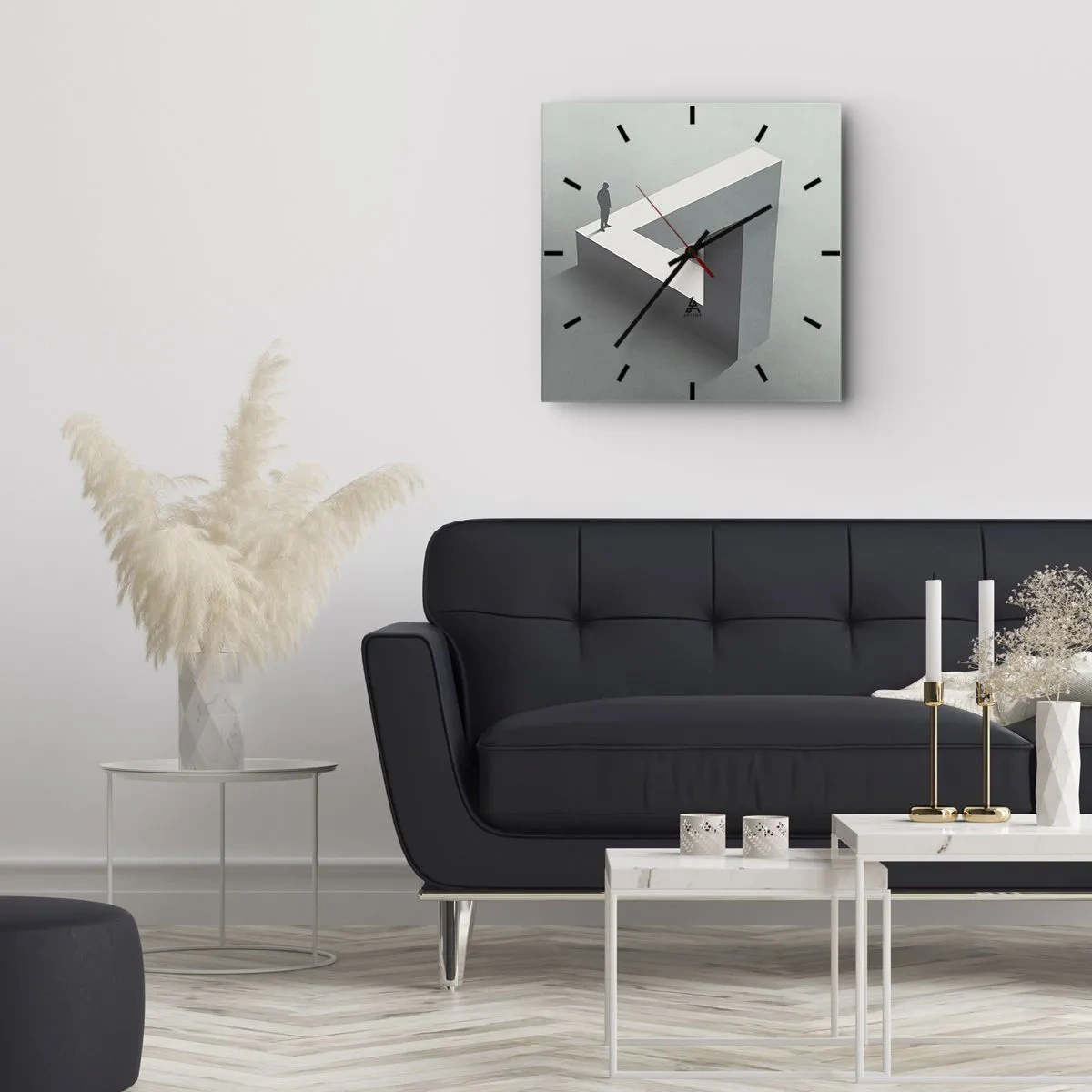 Vægur, Uret - Og dog er det muligt - 40x40 cm