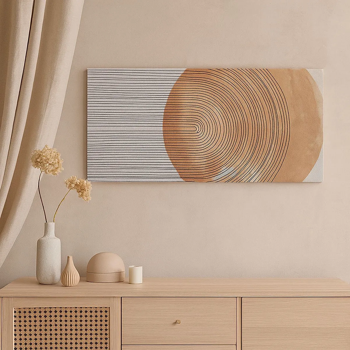 Lærredstryk - Billede på lærred - En solrig komposition - 100x40 cm