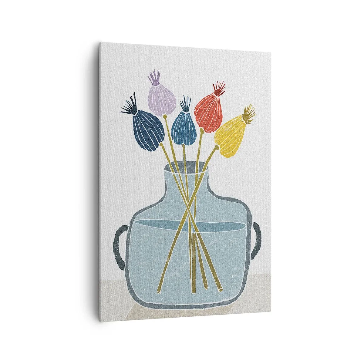 Lærredstryk - Billede på lærred - Som et valmuefrø - 70x100 cm