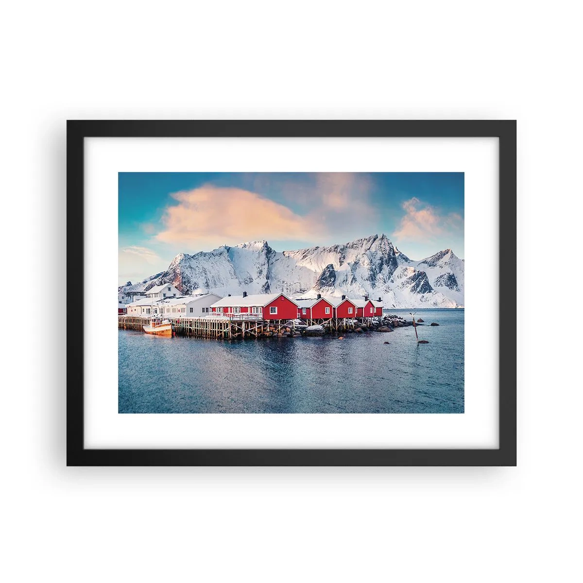 Plakat i sort ramme - Nordlig tilbagetrækning - 40x30 cm