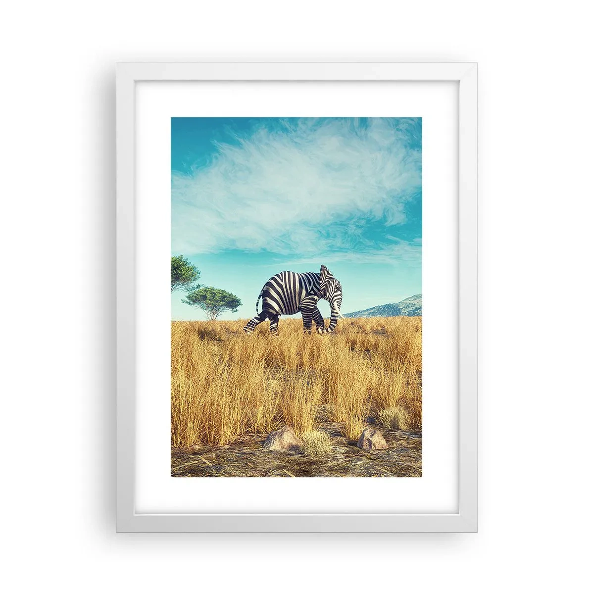 Plakat i hvid ramme - Grå er ikke længere på mode - 30x40 cm