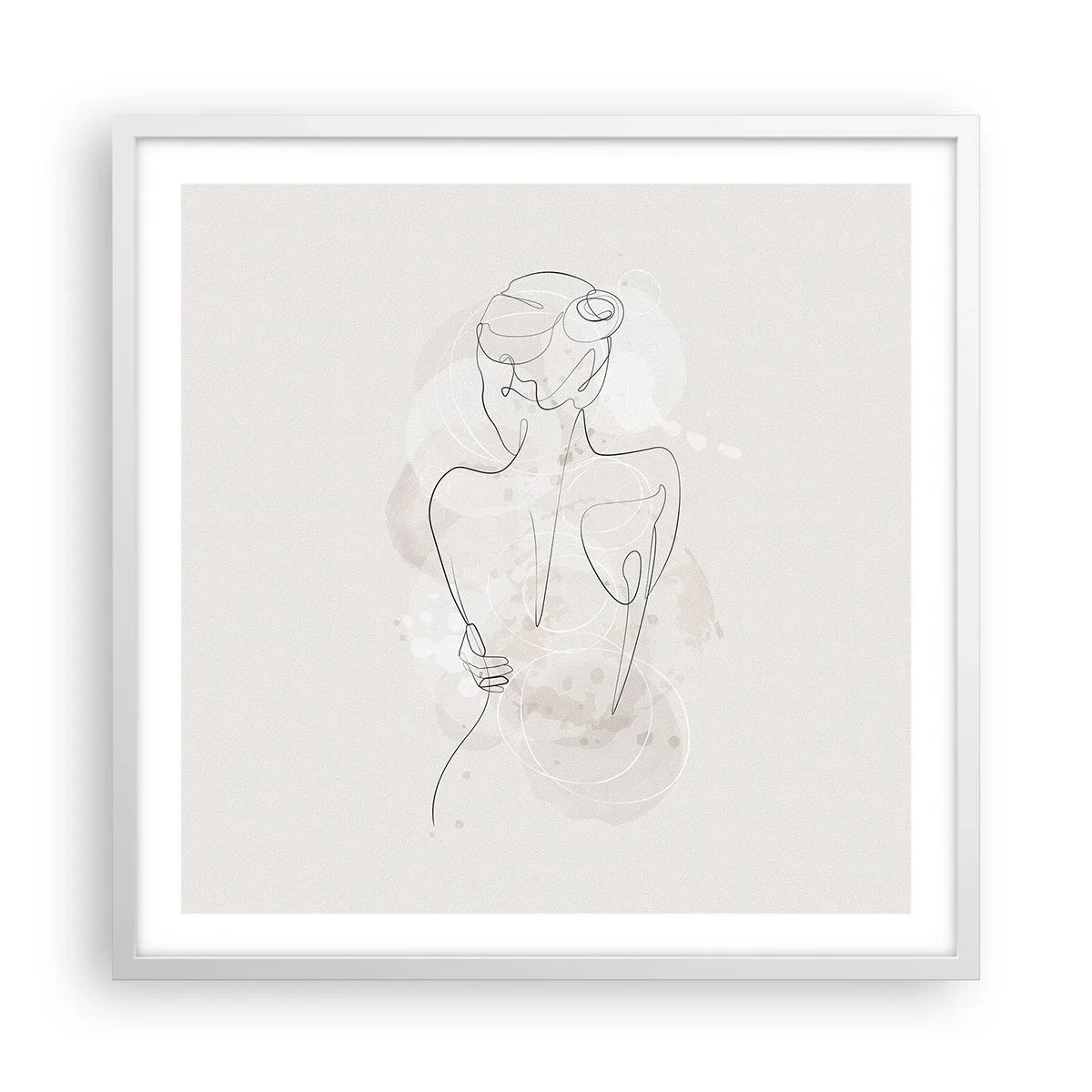 Plakat i hvid ramme - Som et følsomt instrument - 60x60 cm