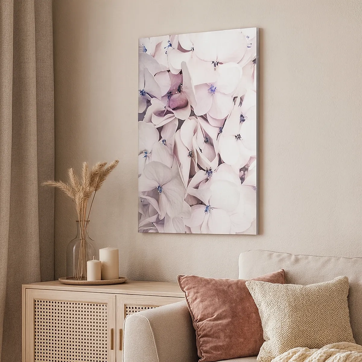 Lærredstryk - Billede på lærred - I en flod af blomster - 50x70 cm