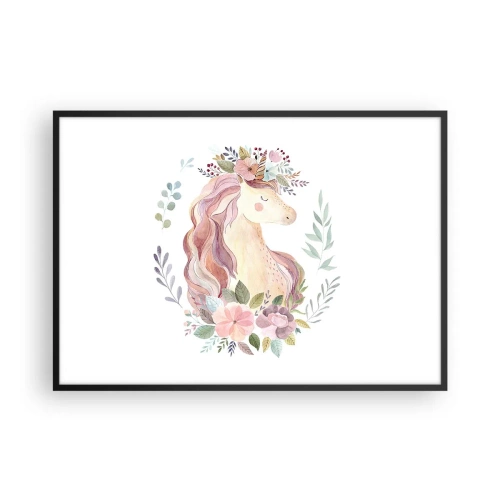 Plakat i sort ramme - En invitation til eventyrets verden - 100x70 cm