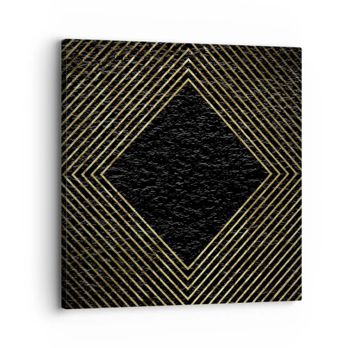 Lærredstryk - Billede på lærred - Geometri i glamour-stil - 30x30 cm