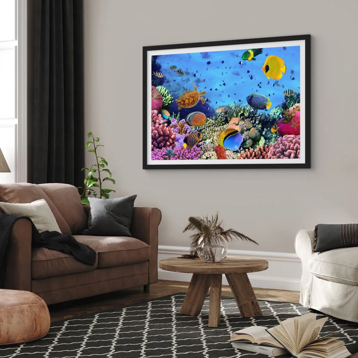 Plakat i sort ramme - Og hvad ved vi om livet... - 91x61 cm