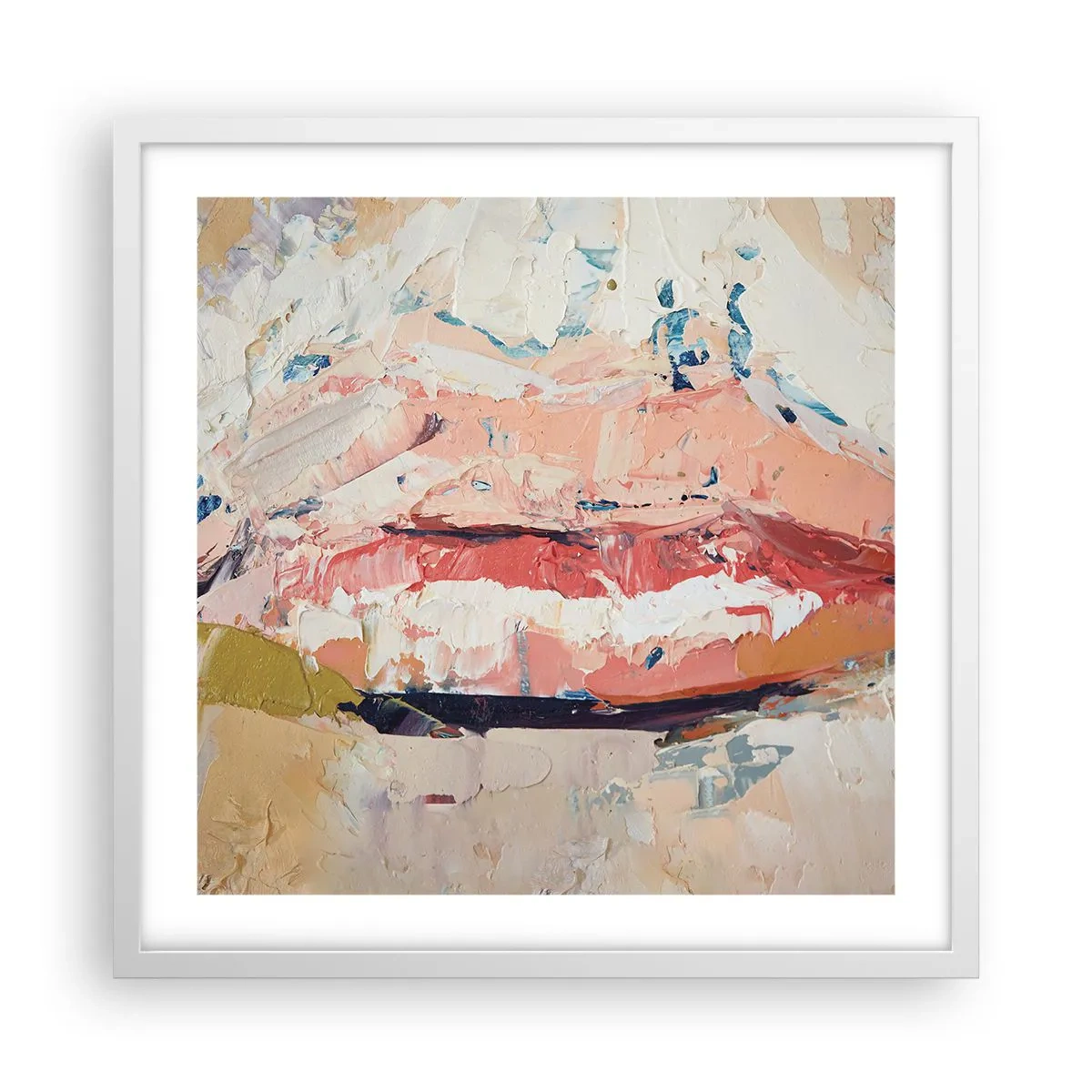 Plakat i hvid ramme - Vækker sanserne - 50x50 cm