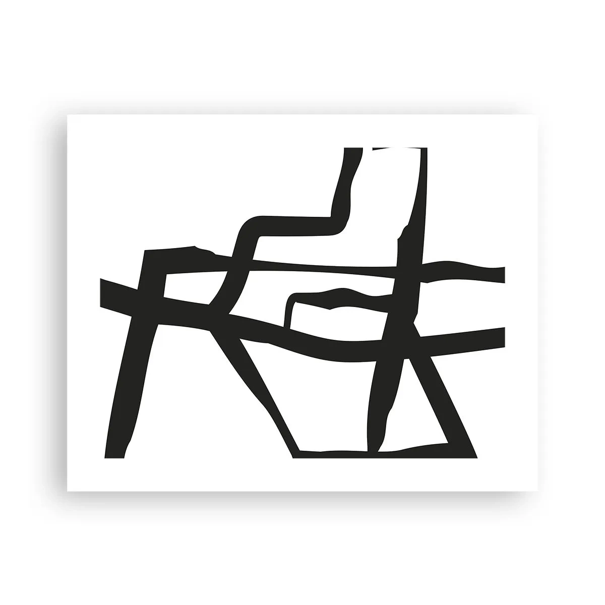 Plakat - Sort og hvid konstruktion - 50x40 cm