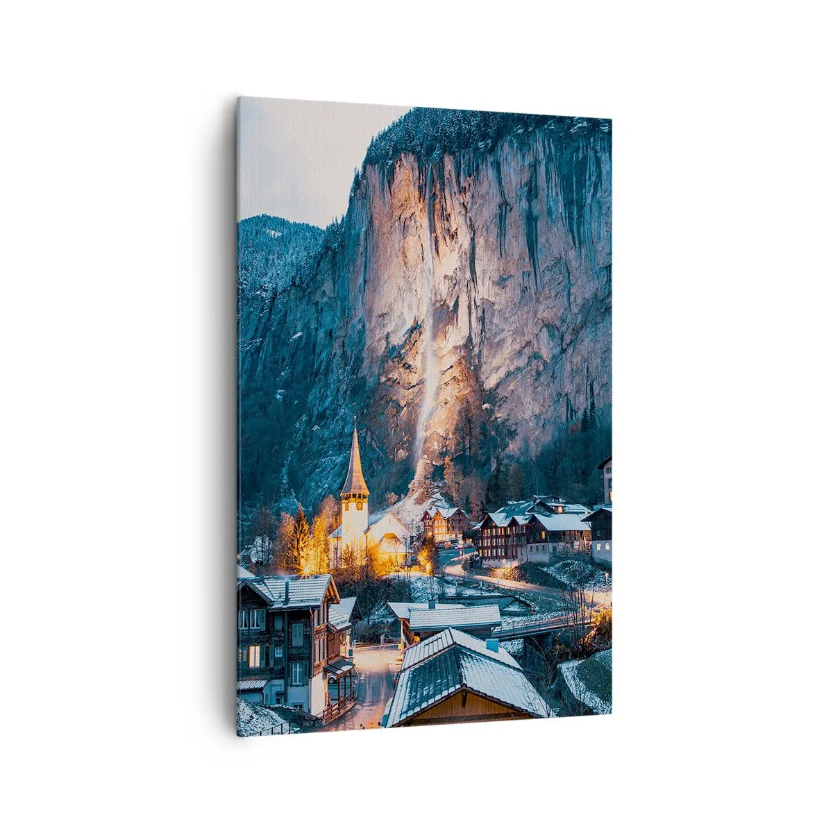 Lærredstryk - Billede på lærred - Vinterens lysende ånd - 80x120 cm