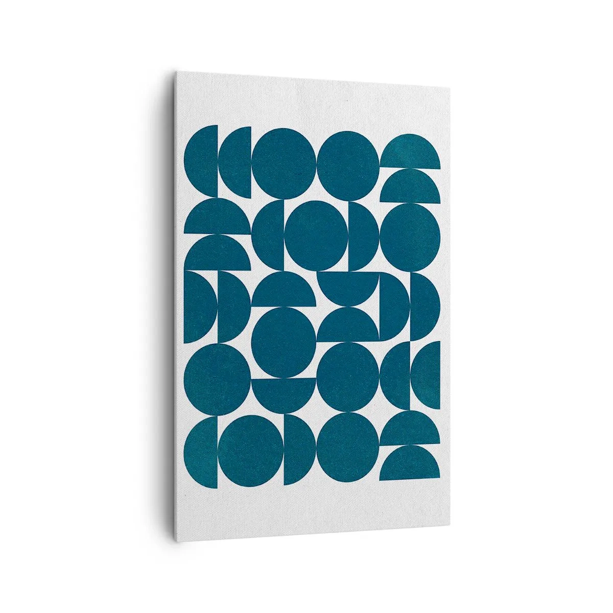 Lærredstryk - Billede på lærred - Cirkler og halvcirkler - 80x120 cm