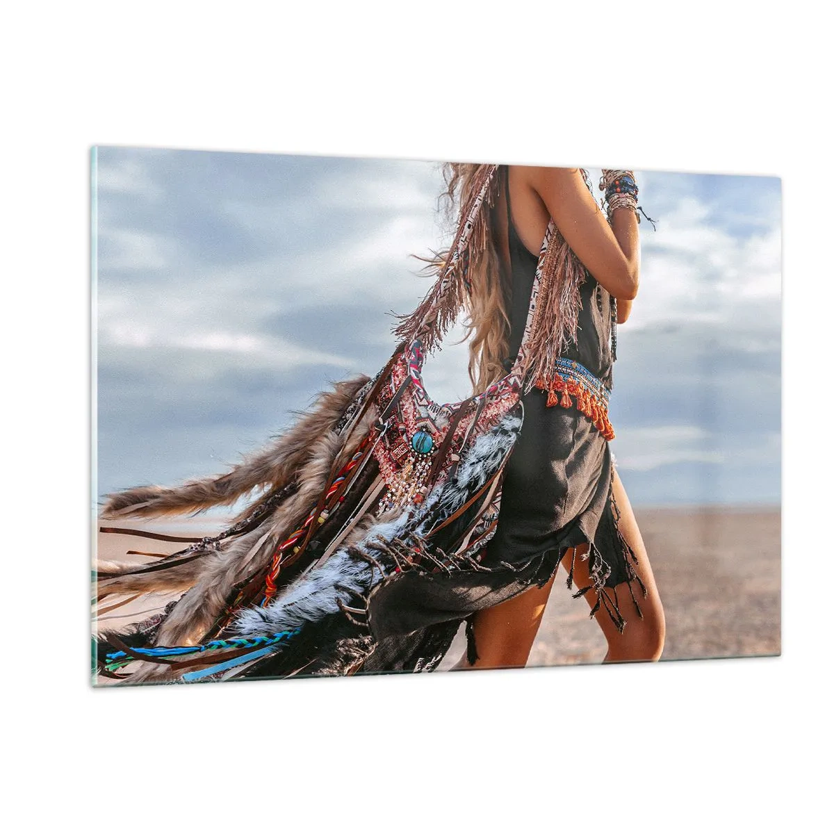 Billede på glas - Shamanens pige - 120x80 cm