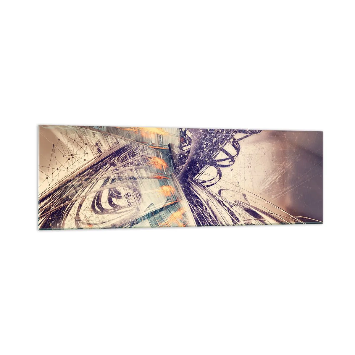 Billede på glas - I stor hast - 160x50 cm