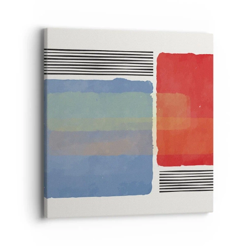 Lærredstryk - Billede på lærred - Geometriens ånd og bogstav - 40x40 cm