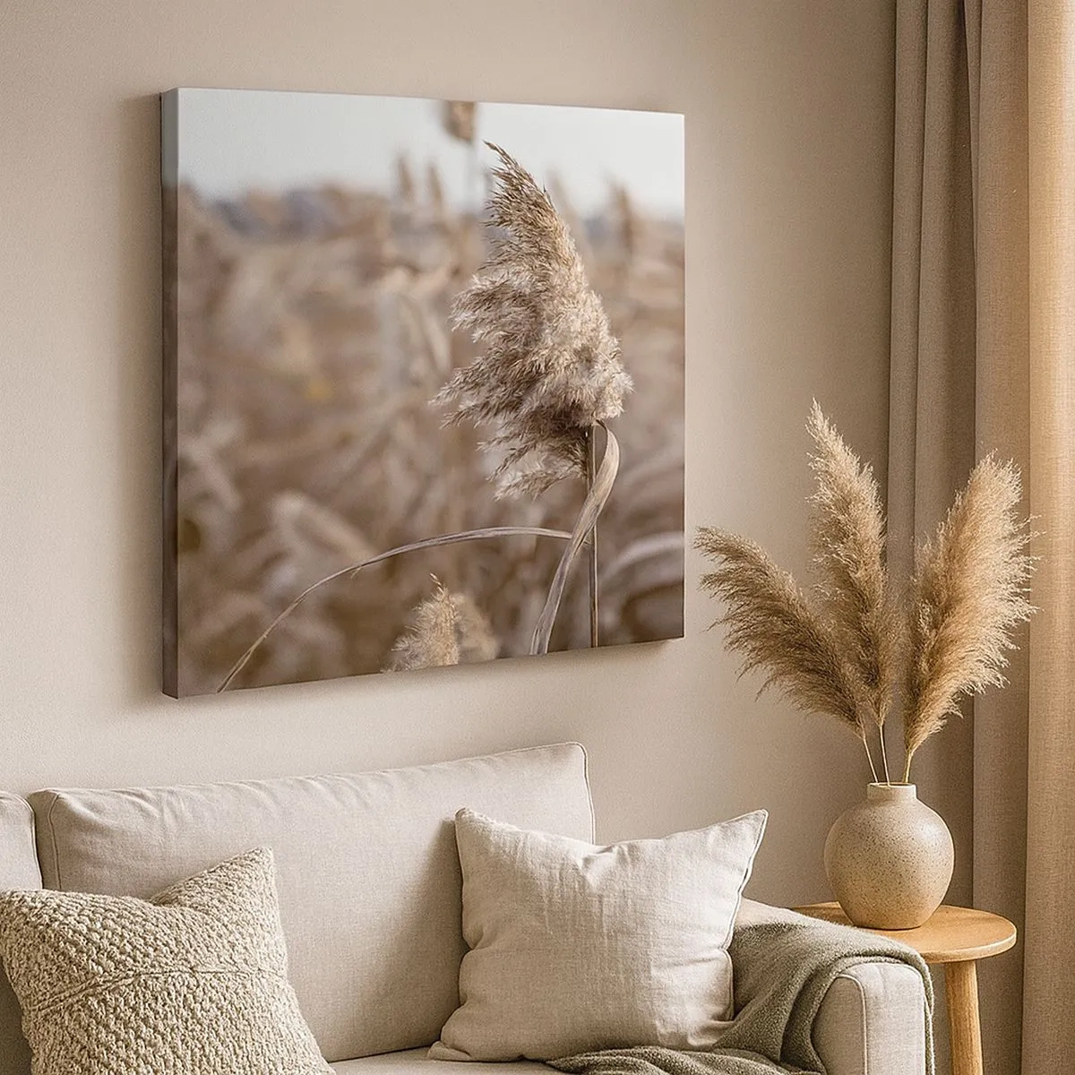 Lærredstryk - Billede på lærred - Tid til at flyve væk med vinden - 30x30 cm