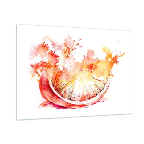 Billede på glas - Saftig forfriskning - 100x70 cm