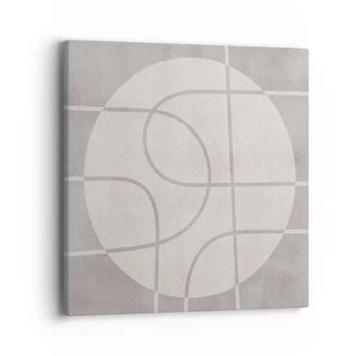 Lærredstryk - Billede på lærred - Cirkulær og lige frem - 40x40 cm