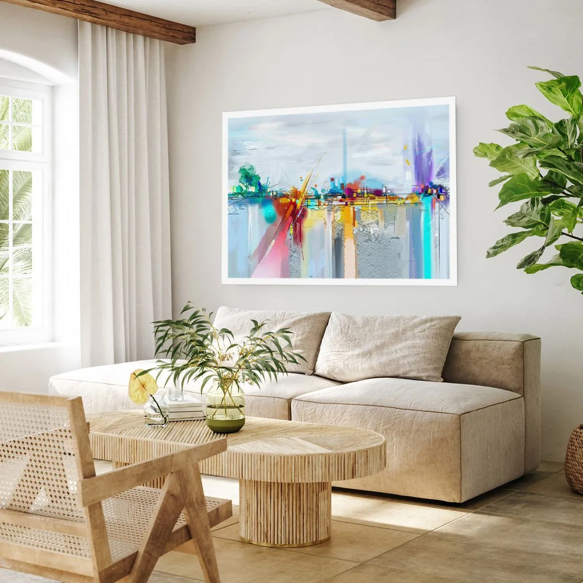 Plakat - Glædens bro over livets flod - 40x30 cm