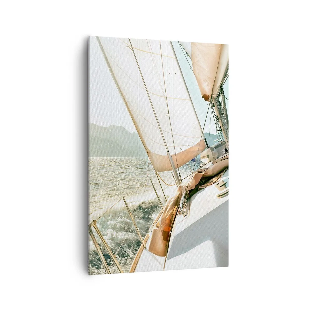 Lærredstryk - Billede på lærred - Under fulde sejl - 80x120 cm