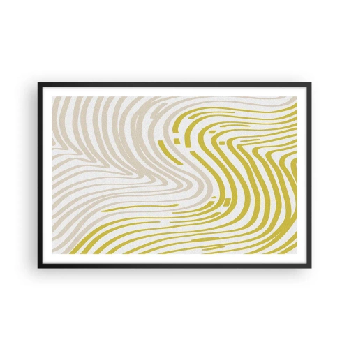 Plakat i sort ramme - Komposition med et blidt sving - 91x61 cm