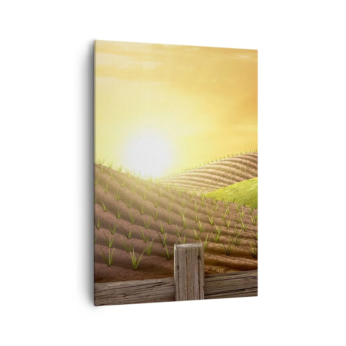 Lærredstryk - Billede på lærred - En gård som et eventyr - 70x100 cm