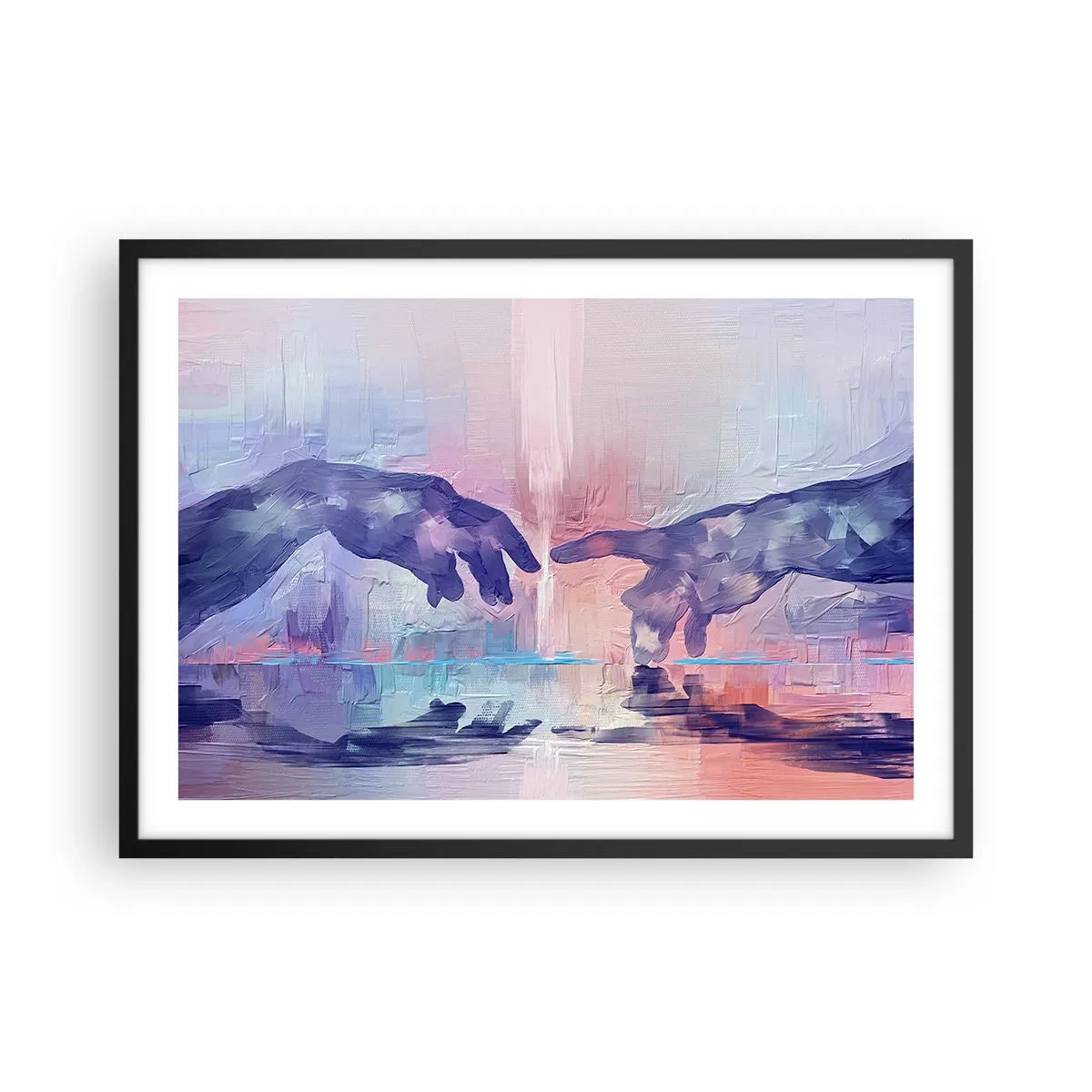 Plakat i sort ramme - Den guddommelige gnist af liv - 70x50 cm