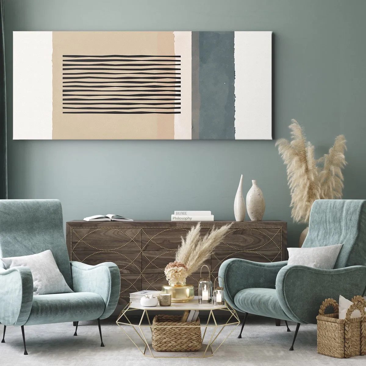 Lærredstryk - Billede på lærred - Alt er i god stand - 100x40 cm