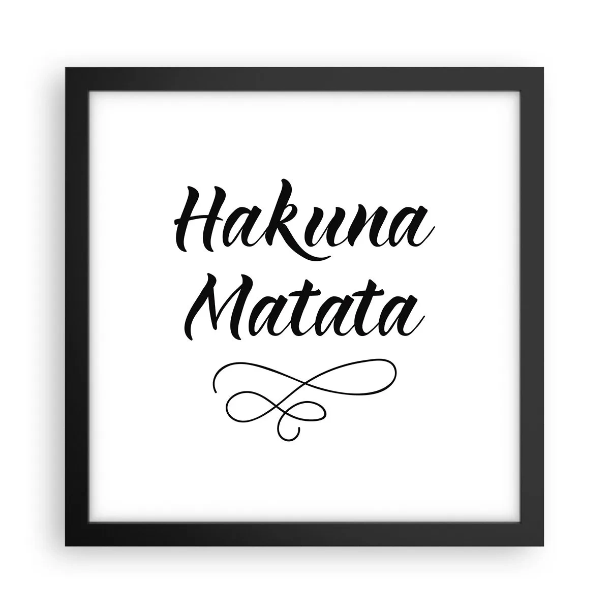 Plakat i sort ramme - Bedste råd - 30x30 cm