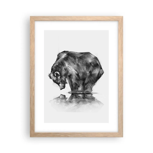 Plakat i ramme af lyst egetræ - Dejligt at se nogen tæt på - 30x40 cm