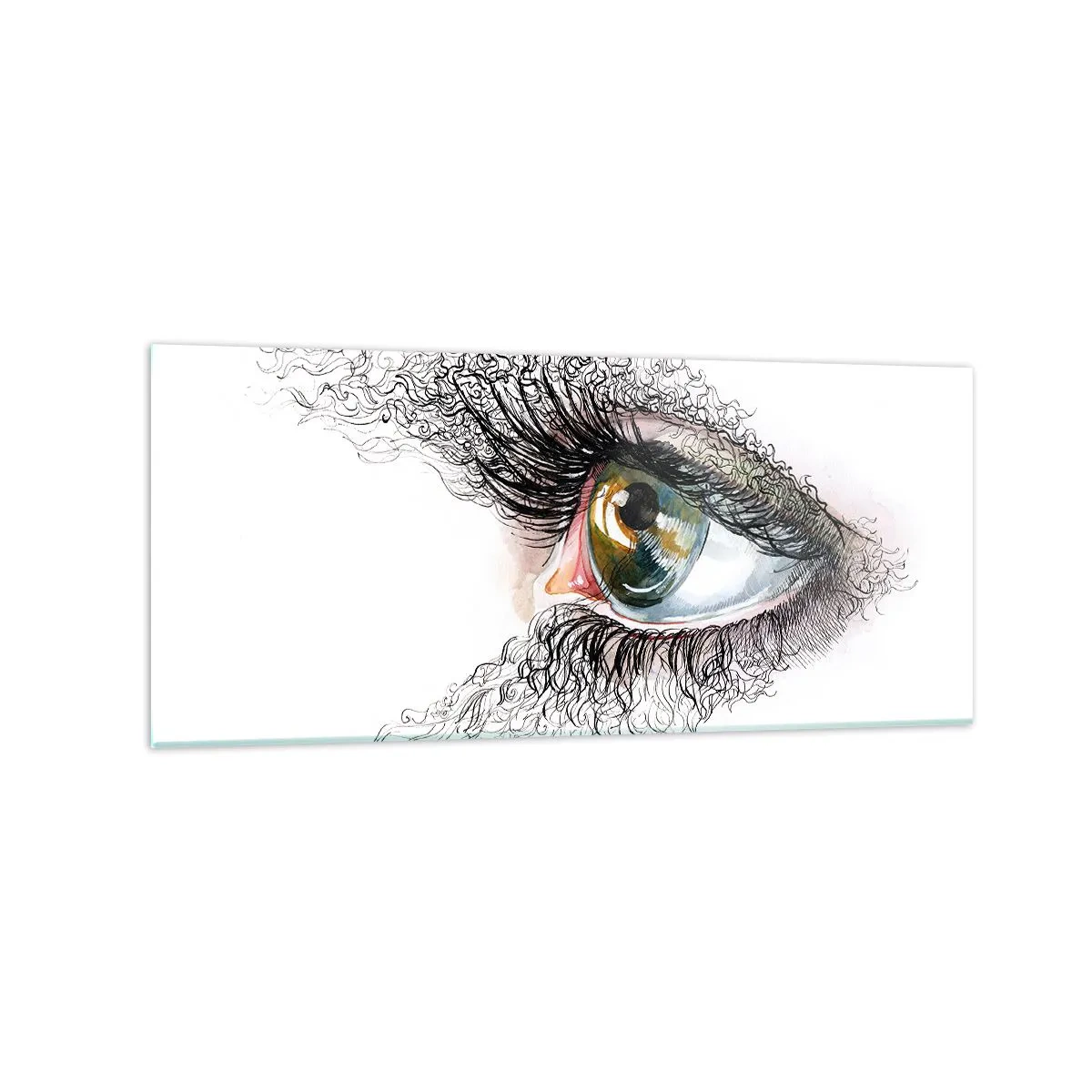 Billede på glas - Se direkte ind i sjælen - 120x50 cm