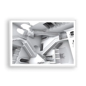 Plakat i hvid ramme - Rummets paradokser - 100x70 cm