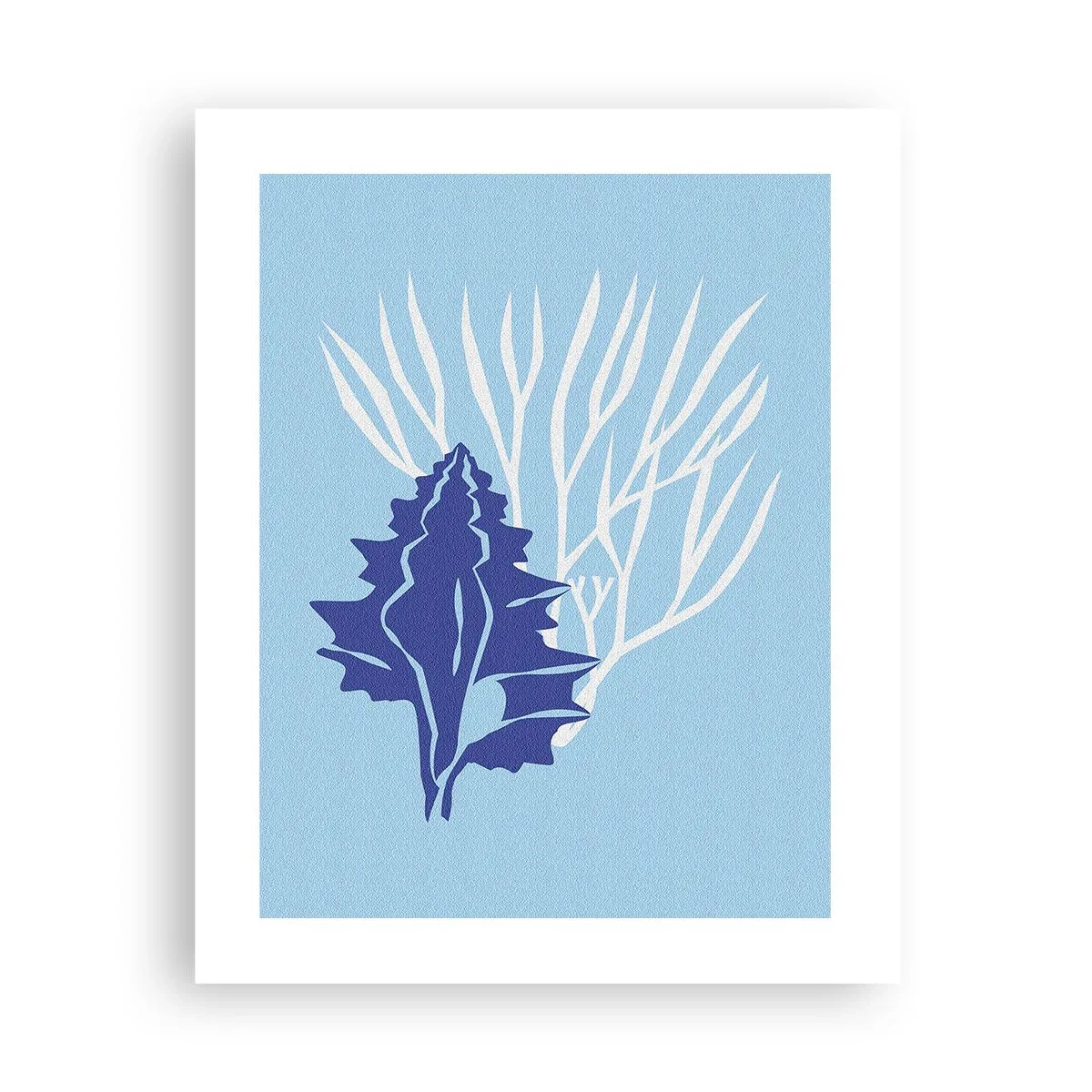 Plakat - Bladformede former - 40x50 cm