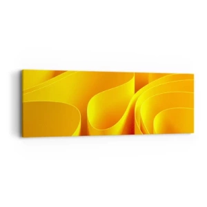 Lærredstryk - Billede på lærred - Som solens bølger - 90x30 cm