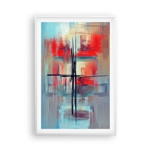 Plakat i hvid ramme - Landskab i en ukendt dimension - 61x91 cm