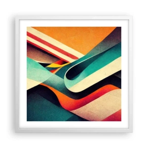 Plakat i hvid ramme - Intens komposition - 50x50 cm