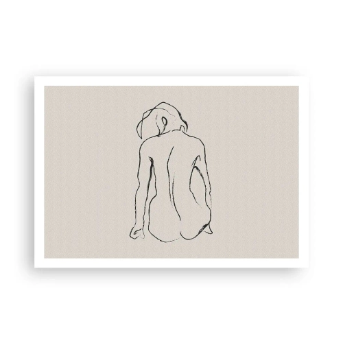 Plakat - Nøgen pige - 100x70 cm