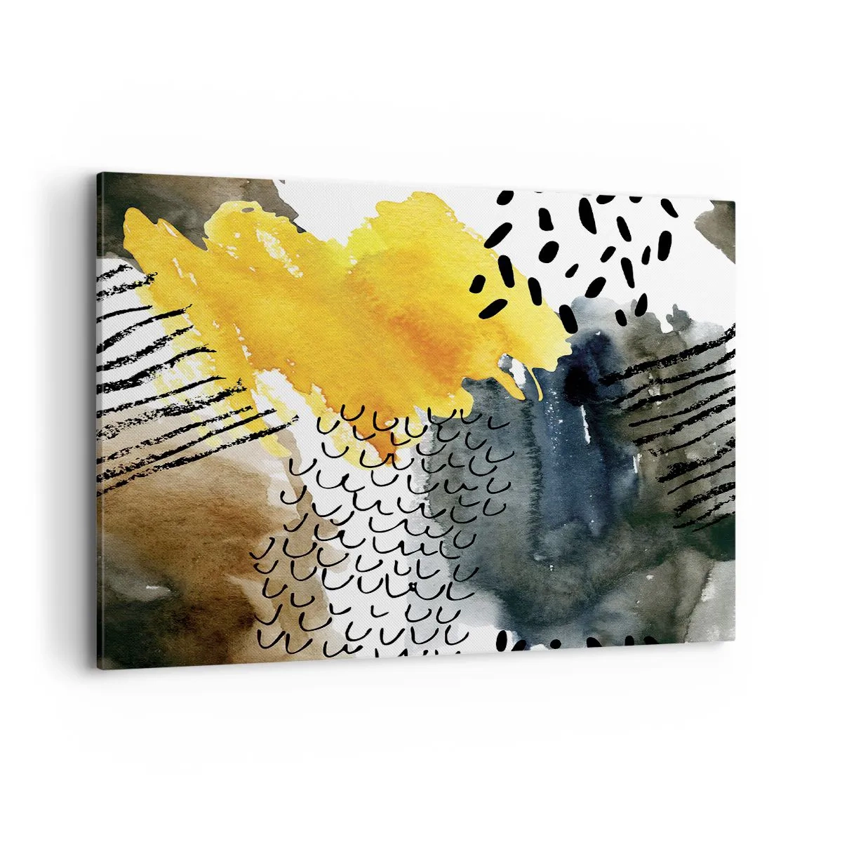 Lærredstryk - Billede på lærred - Et møde mellem elementerne - 100x70 cm