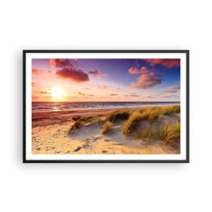 Plakat i sort ramme - Luften dufter allerede af sommer - 91x61 cm